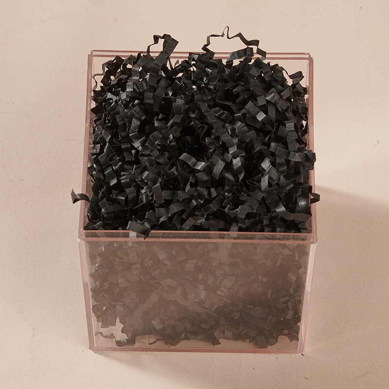 black crinkle paper